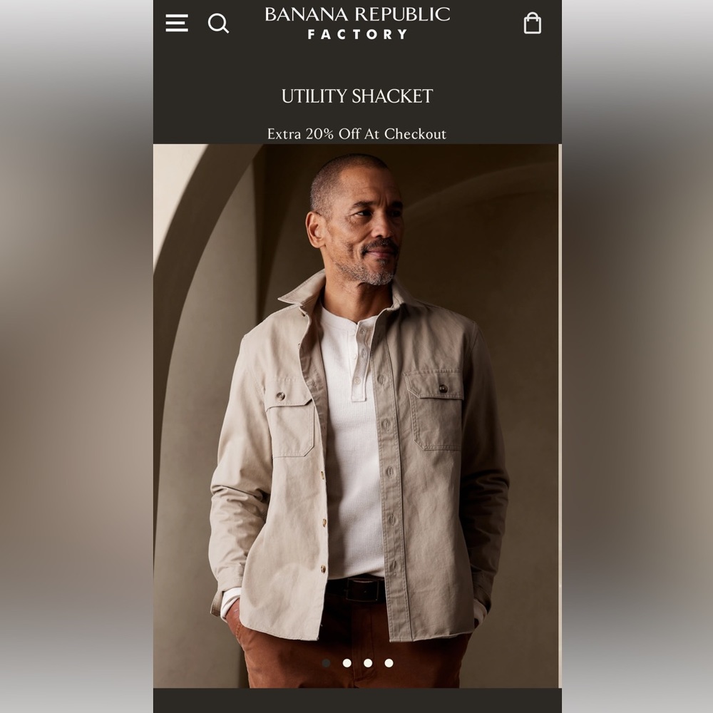 Men’s banana republic tan jacket size M